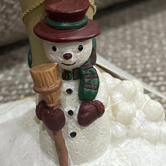 NEW Brown Bag Cookie Art Stamp Christmas Snowman Broom #15 1995 Hill Design Tag - Picture 2 of 10